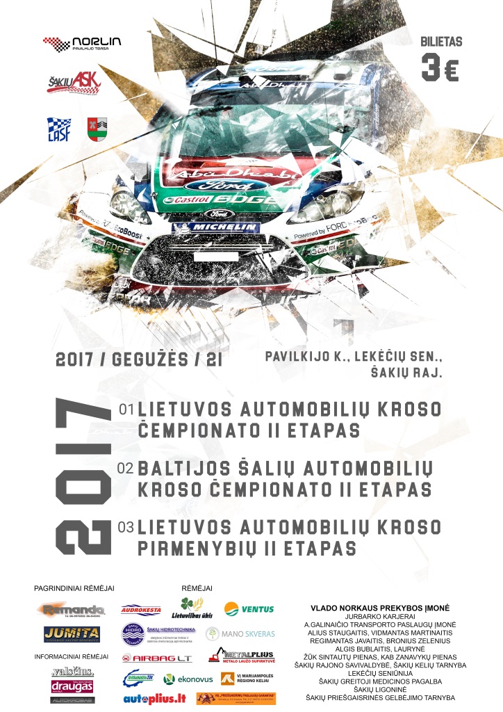2017 m. Lietuvos, Baltijos autokroso čempionatų, pirmenybių 2 etapas Šakiuose