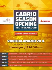 Cabrio Season Opening in Lithuania 2018.
