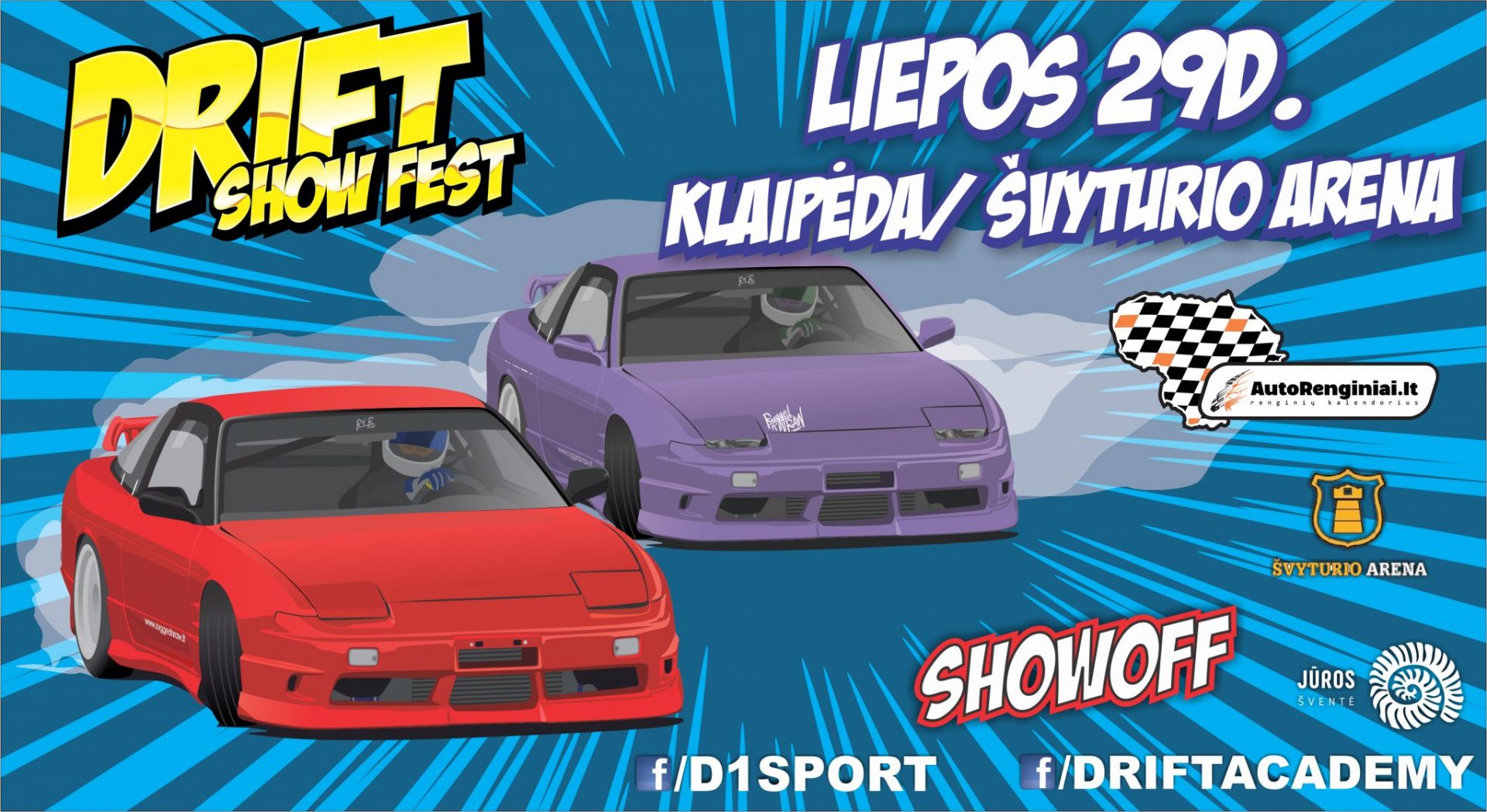 Drift Show Fest ir ShowOff / Klaipėda / Švyturio arena