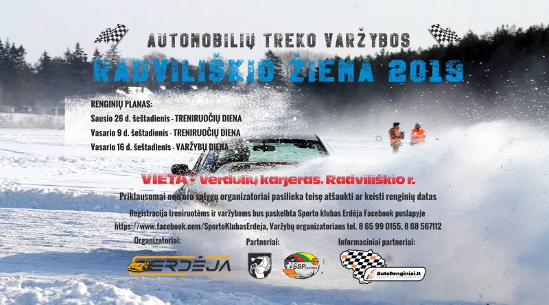 Automobilių treko varžybos „Radviliškio žiema 2019“