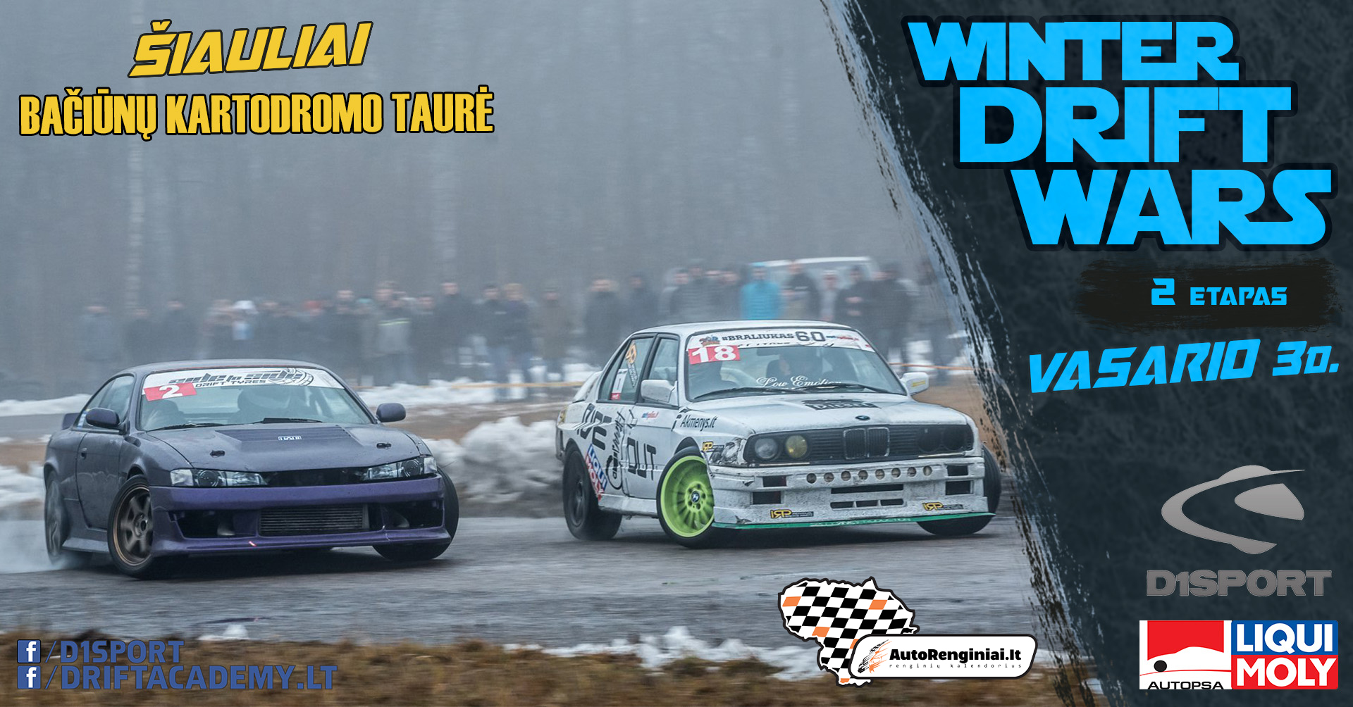 Winter Drift Wars 2 Etapas / Bačiūnų Kartodromo Taurė