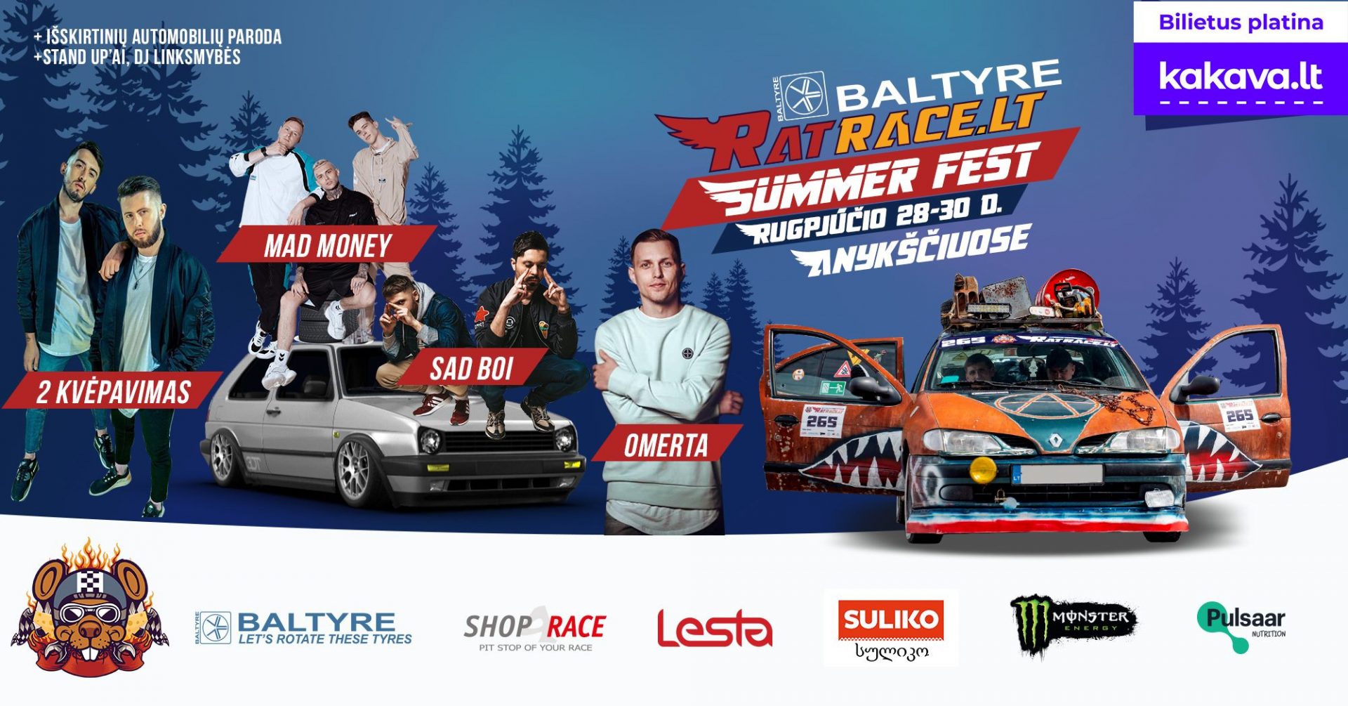 Baltyre RatRace.lt Summer Fest rugpjūčio 28-30