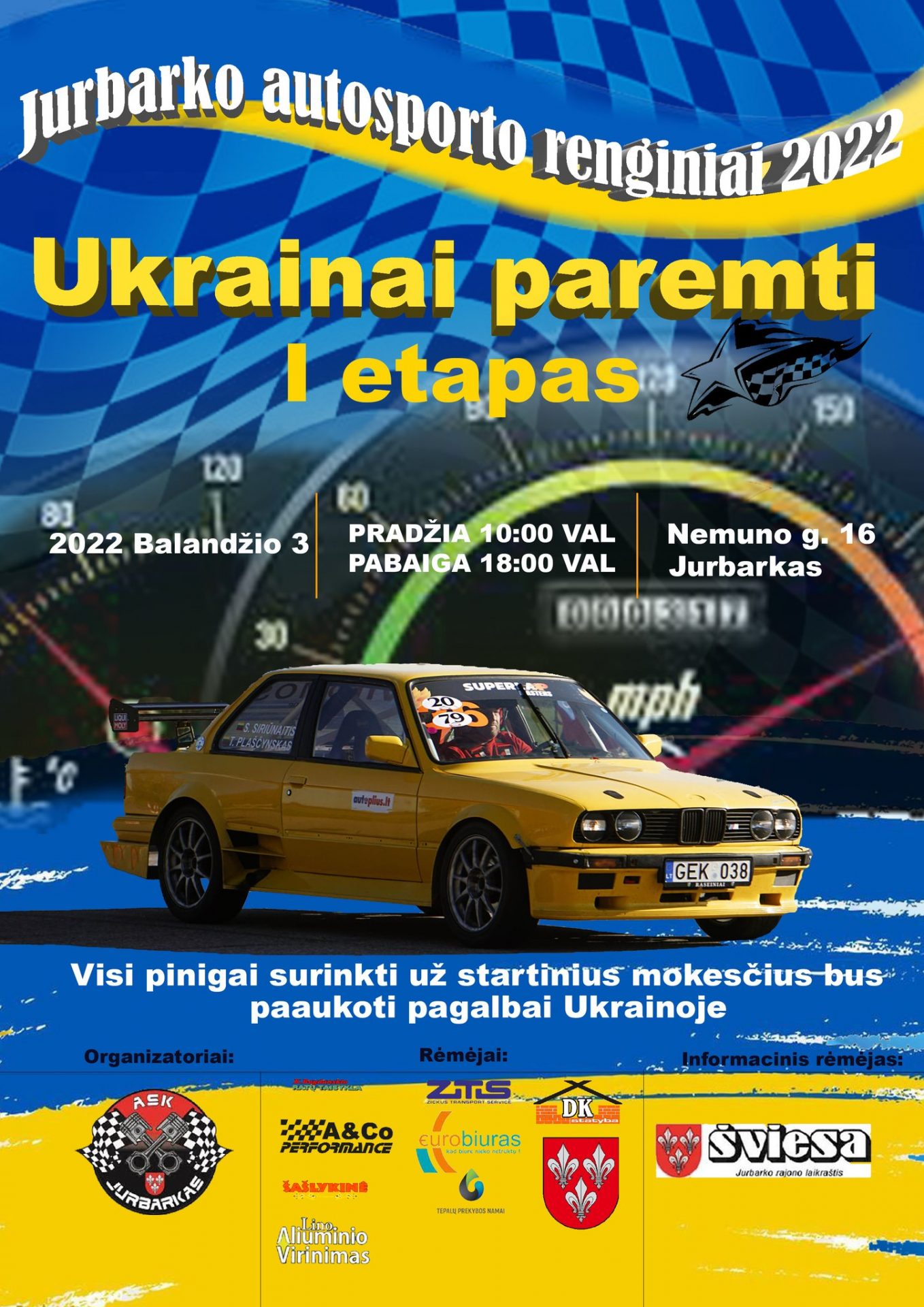 ASK Jurbarkas slalomo varžybos - Ukrainai paremti 1 etapas