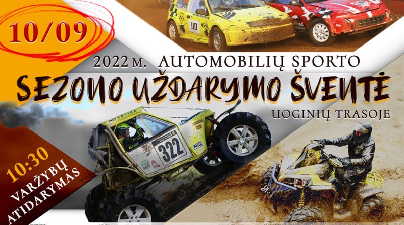 2022m. automobilių sporto sezono uždarymo šventė Uoginių trasoje