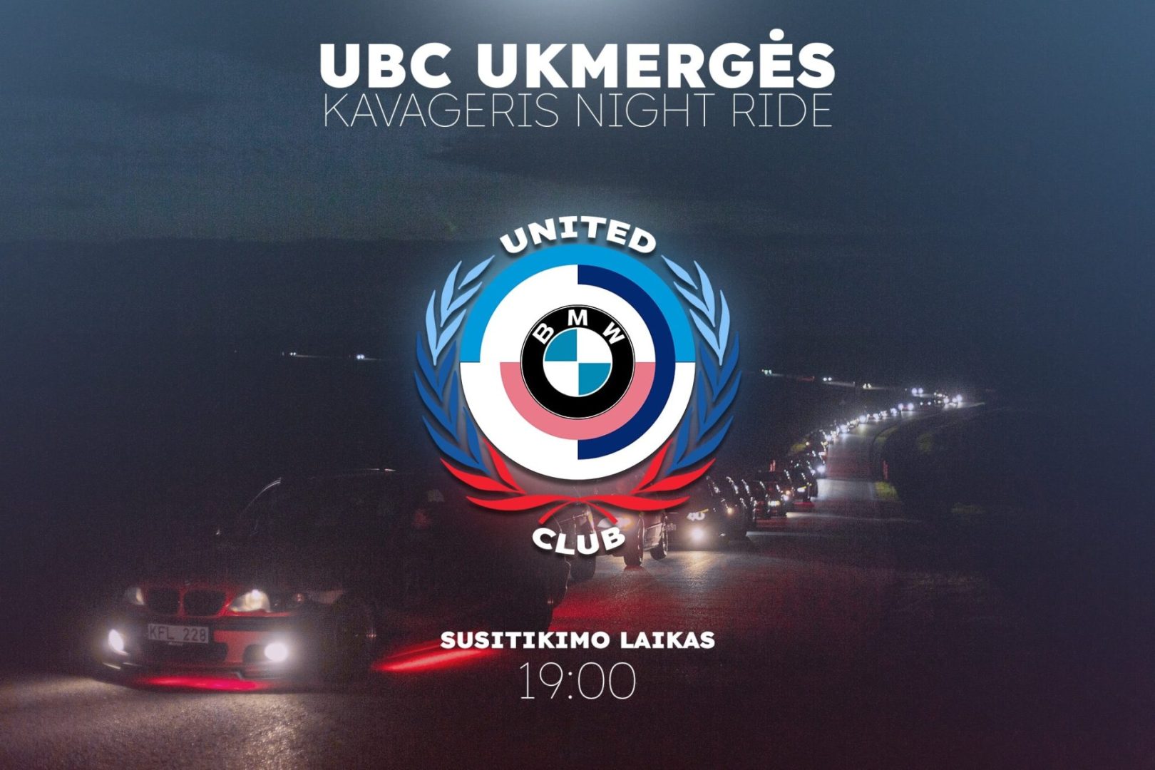 UBC Ukmergės kavageris night ride
