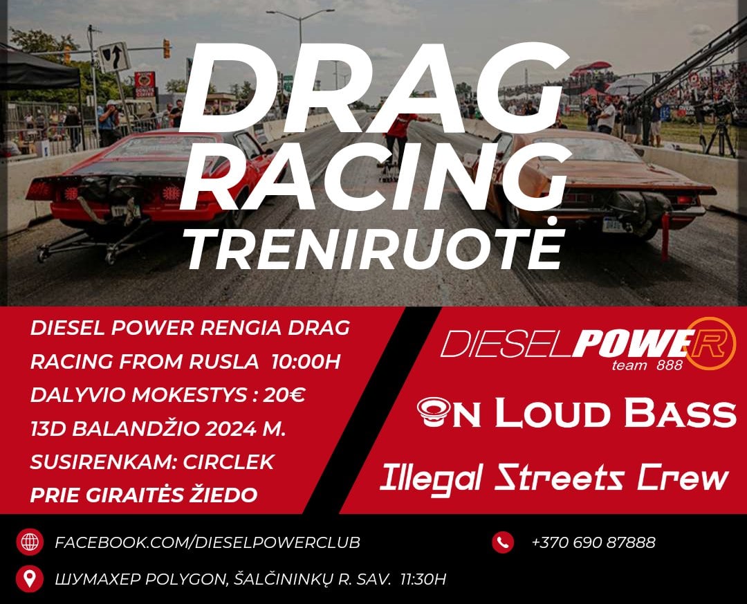 Diesel Power Drag Racing from Rusla DRAG TRENIRUOTĖ